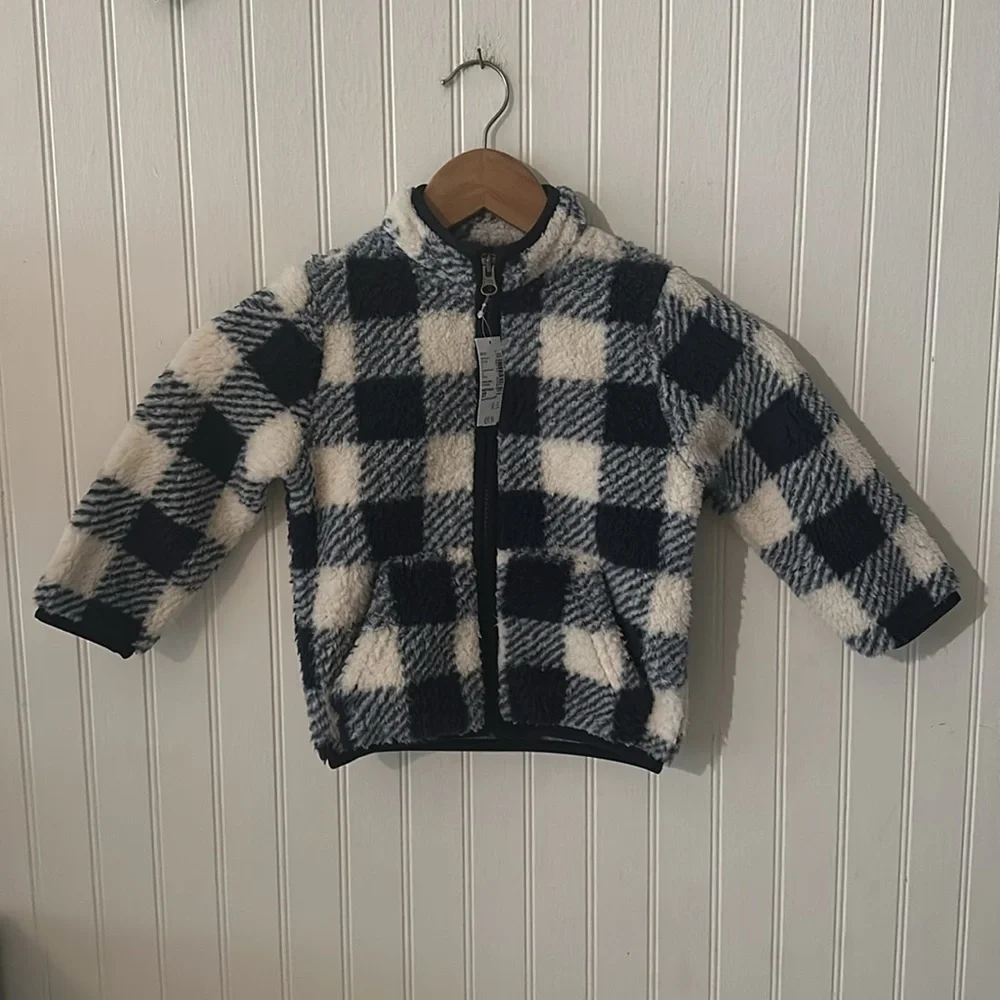 NEW The Children’s Place Plaid Fleece Jacket sz Various